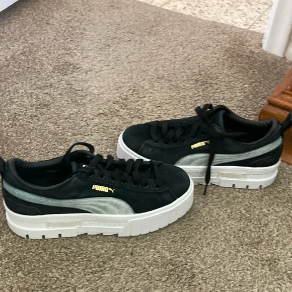 Puma Black and Gray Chunky Platform Sneakers - Picture 5 of 9